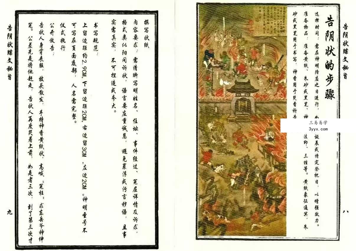 《告阴状牒文秘旨》古籍 42双页 资料图片