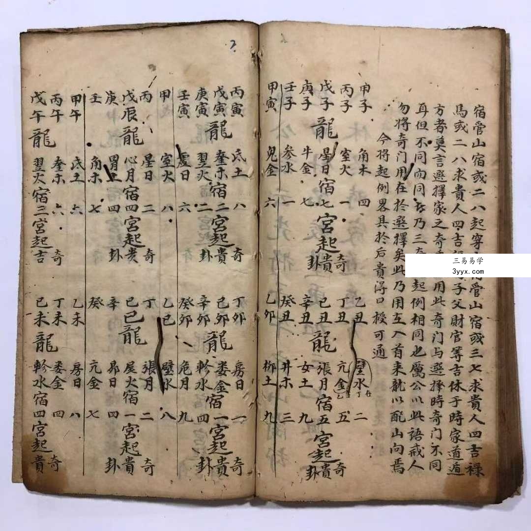 《地理十二天星》古籍72双页 资料图片