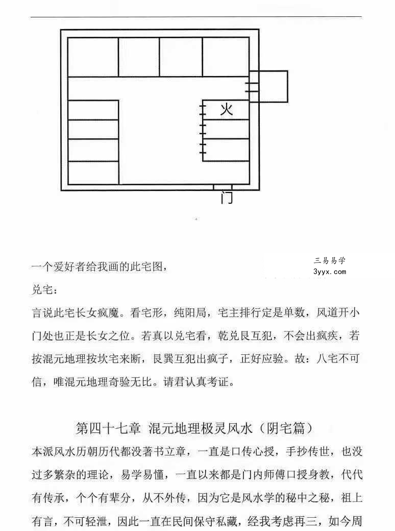 张子豪祖师（燕门主）《混元地理灵极风水秘术传》（阳宅篇）264页 资料图片