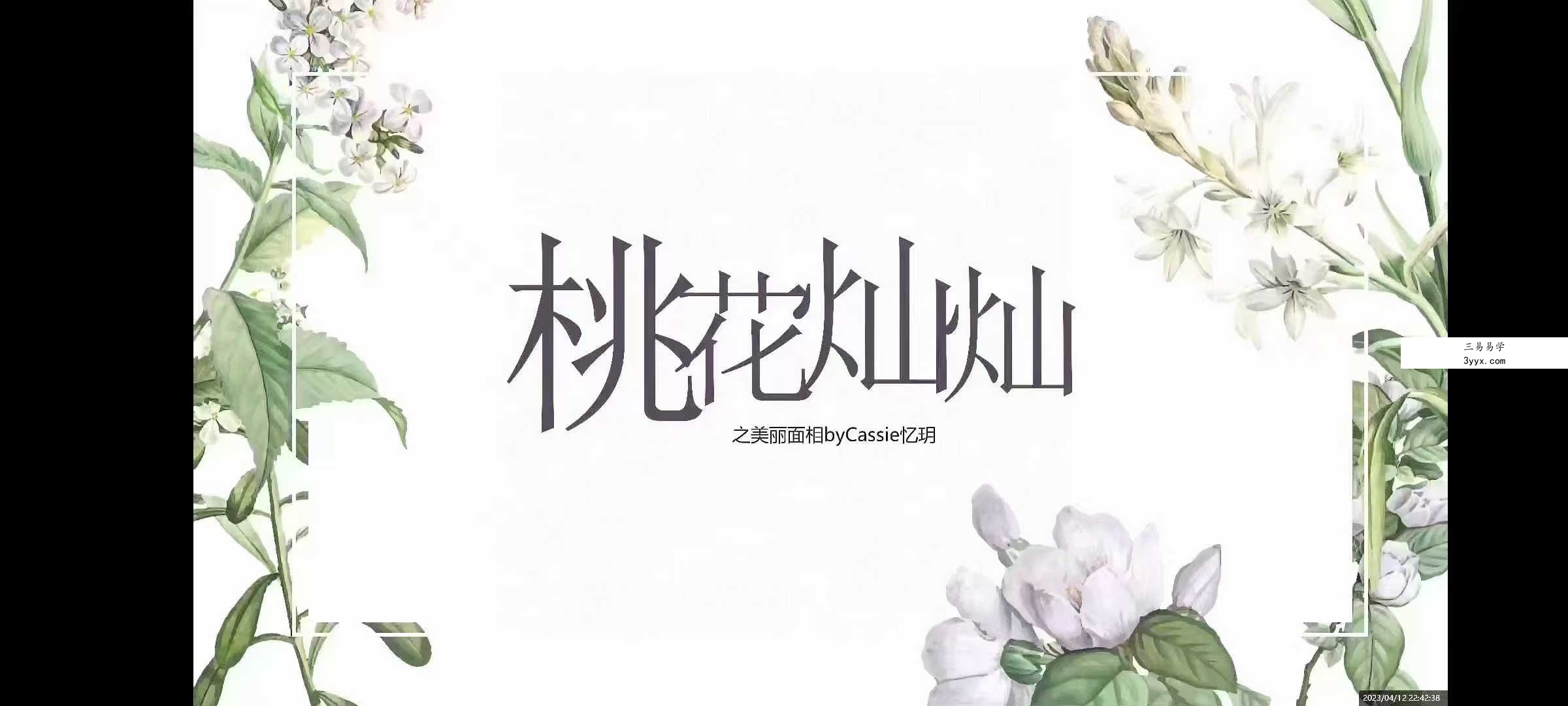 2023年 忆玥桃花灿灿面相课32集 资料图片