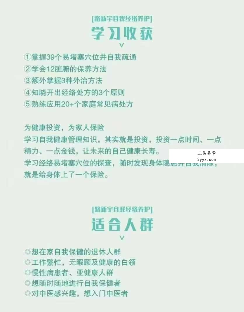 路新宇 通经络调百病156节音频视频 资料图片