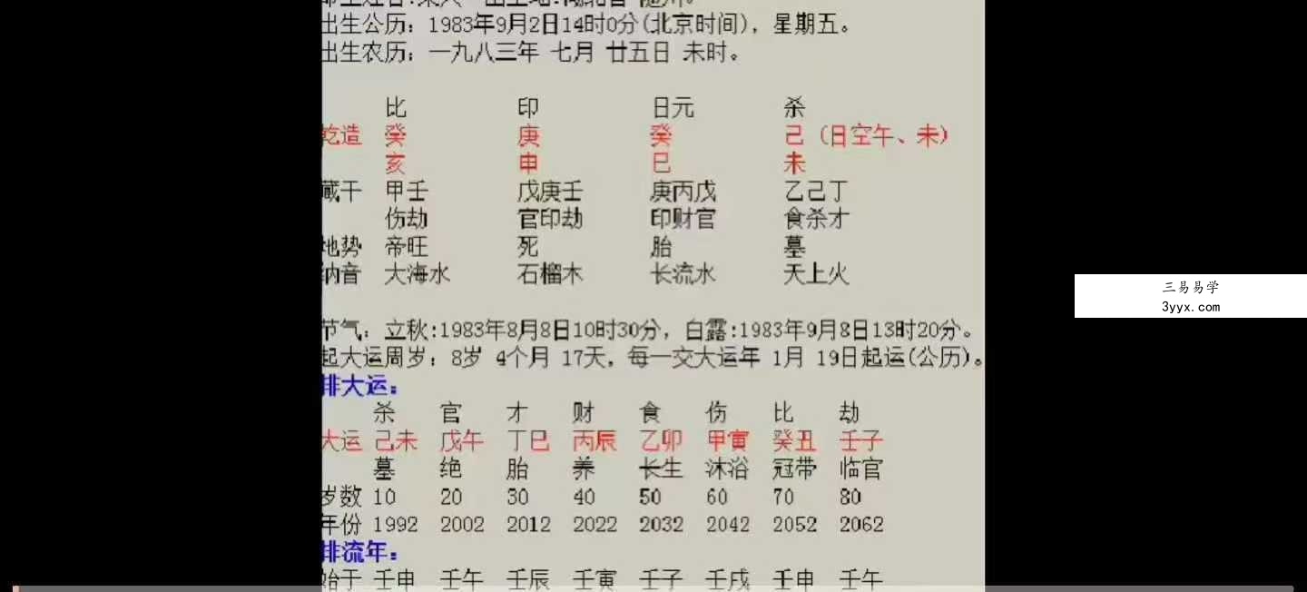 《明谦老师道家八字》共4期（每期17-19小时） 资料图片