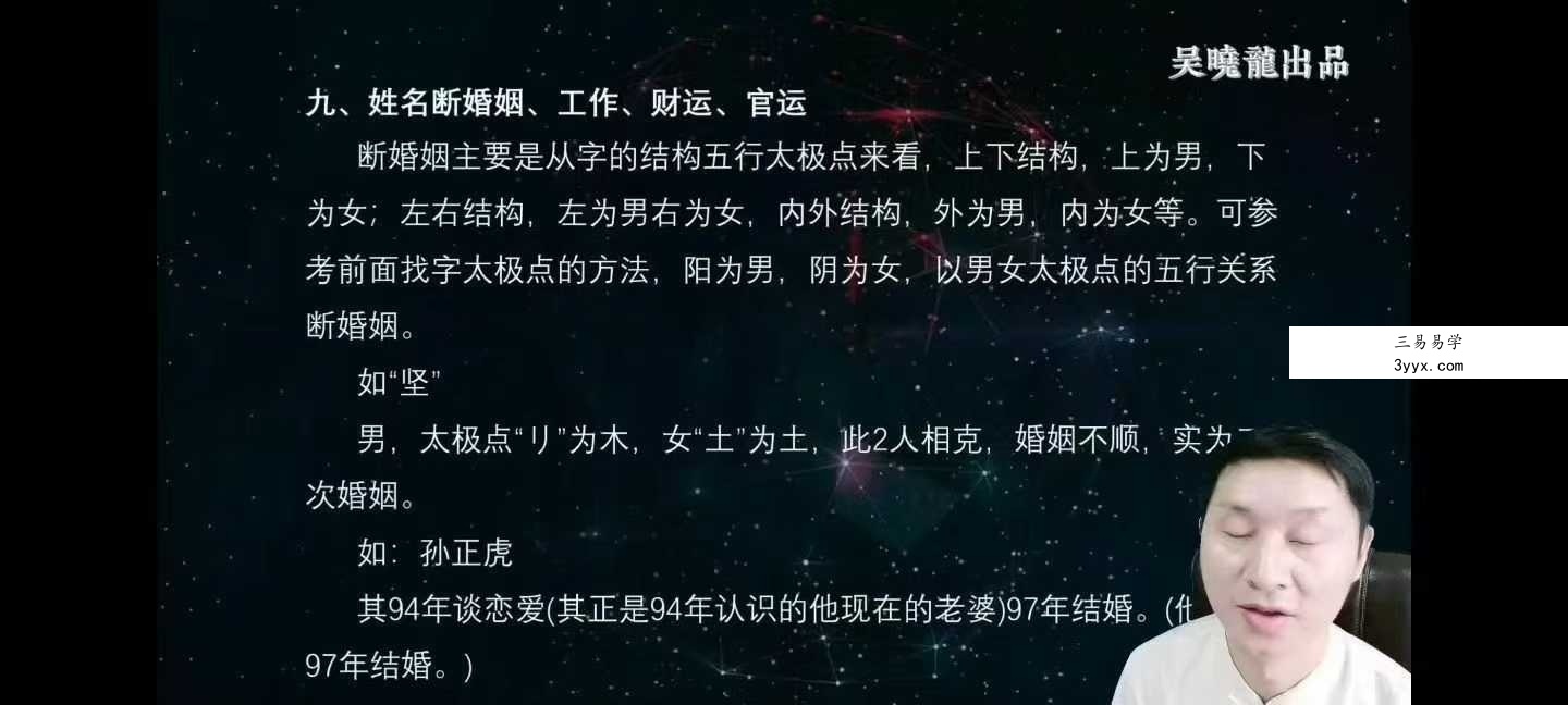 吴晓龙《秘传姓名预测学》21集 资料图片