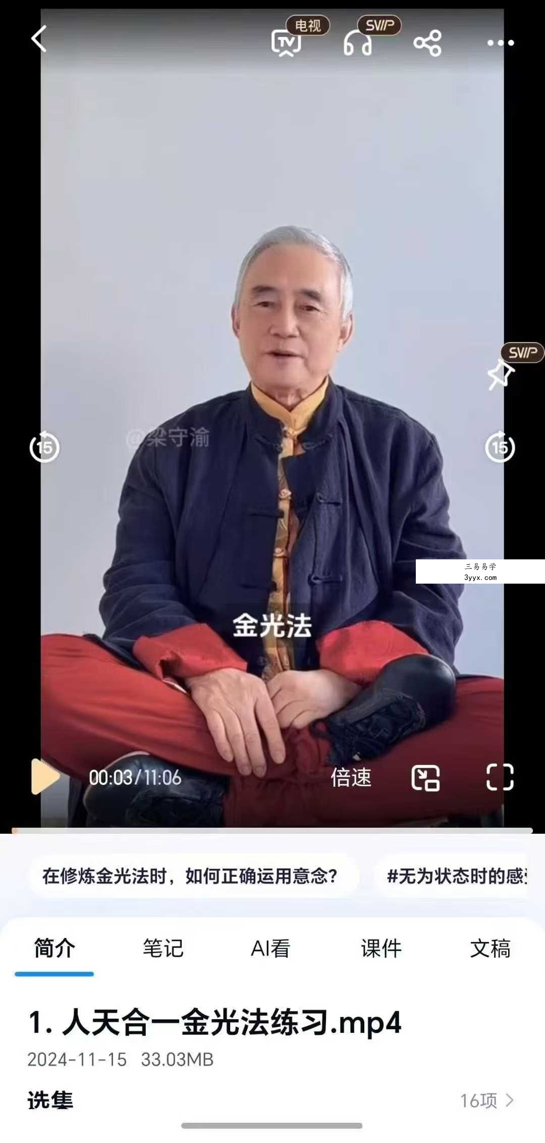 梁守渝 天人合一大金光法及九字密令高清视频课16集 资料图片
