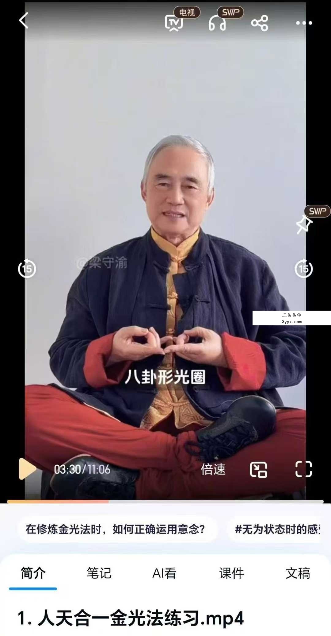 梁守渝 天人合一大金光法及九字密令高清视频课16集 资料图片