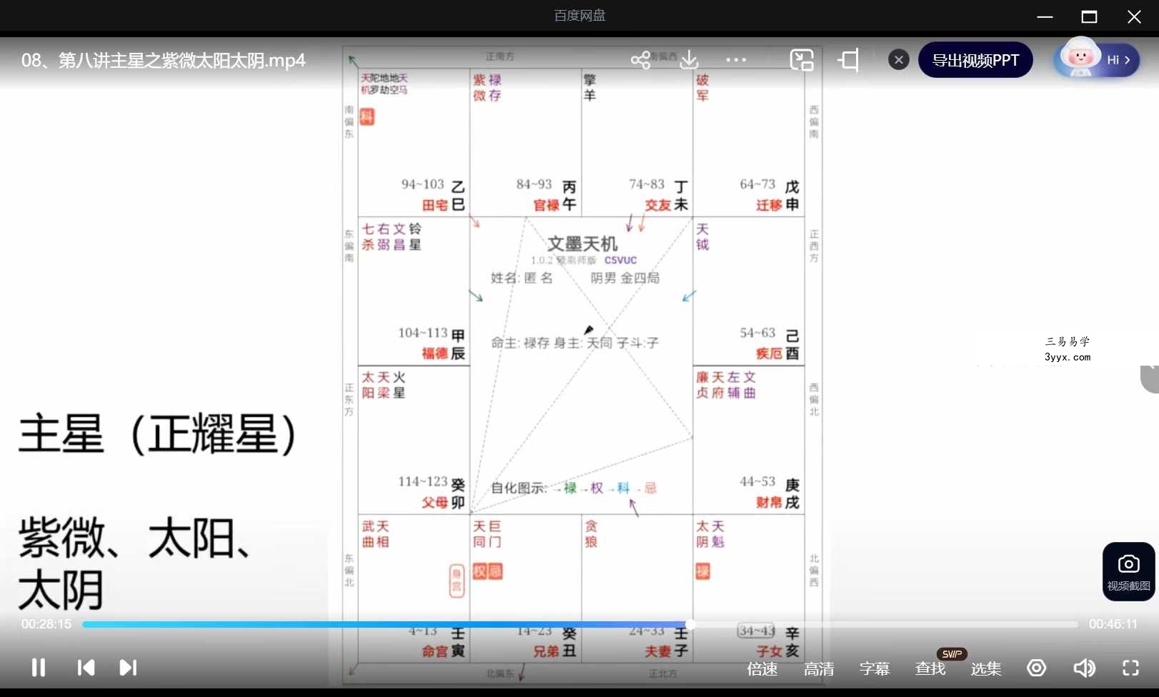 神霄云麓 紫微斗数公益课13集视频课 资料图片