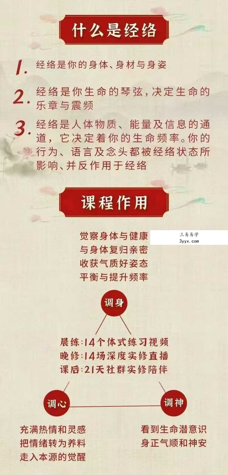 唐一杰 十二经络课程40集视频 资料图片