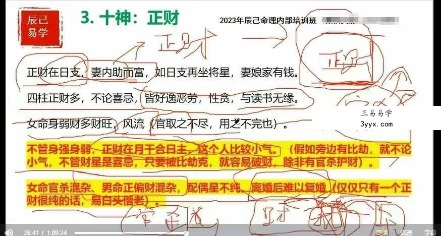 辰己易学八字传承系统课 资料图片