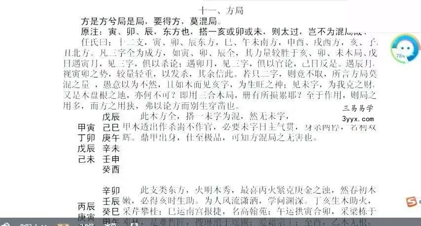 云野老师 道传《滴天髓》讲解视频50集 资料图片