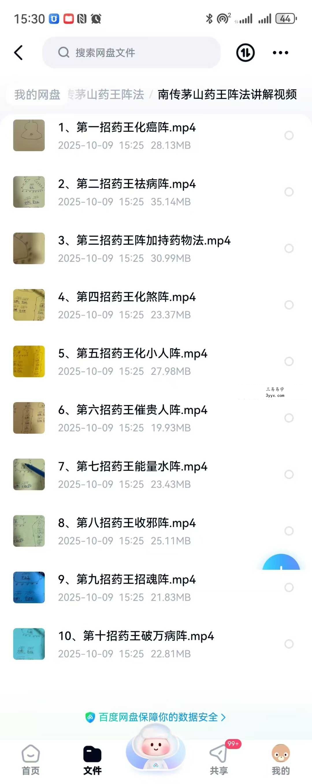 青月秘法 南传茅山药王阵法 视频+课件 资料图片