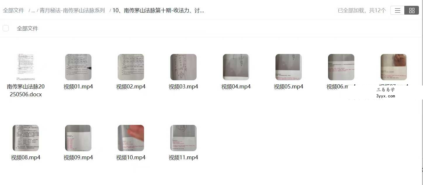 青月秘法 南传茅山法脉系列合集 资料图片