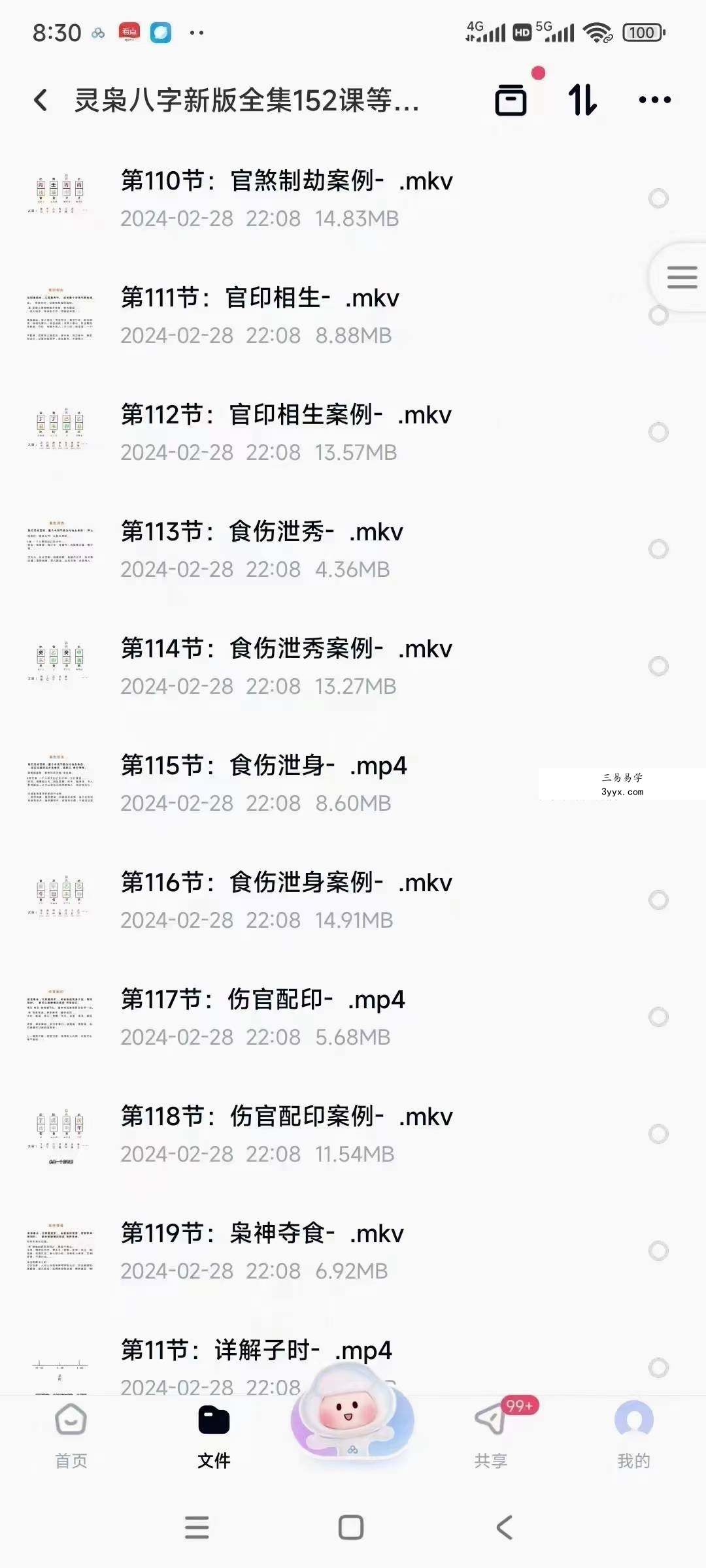 灵枭八字新版全集152课 资料图片