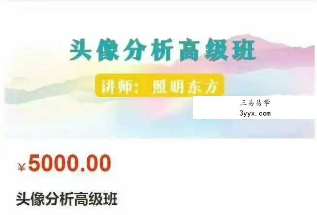 照明东方 头像分析（初中高）合集36集 资料图片