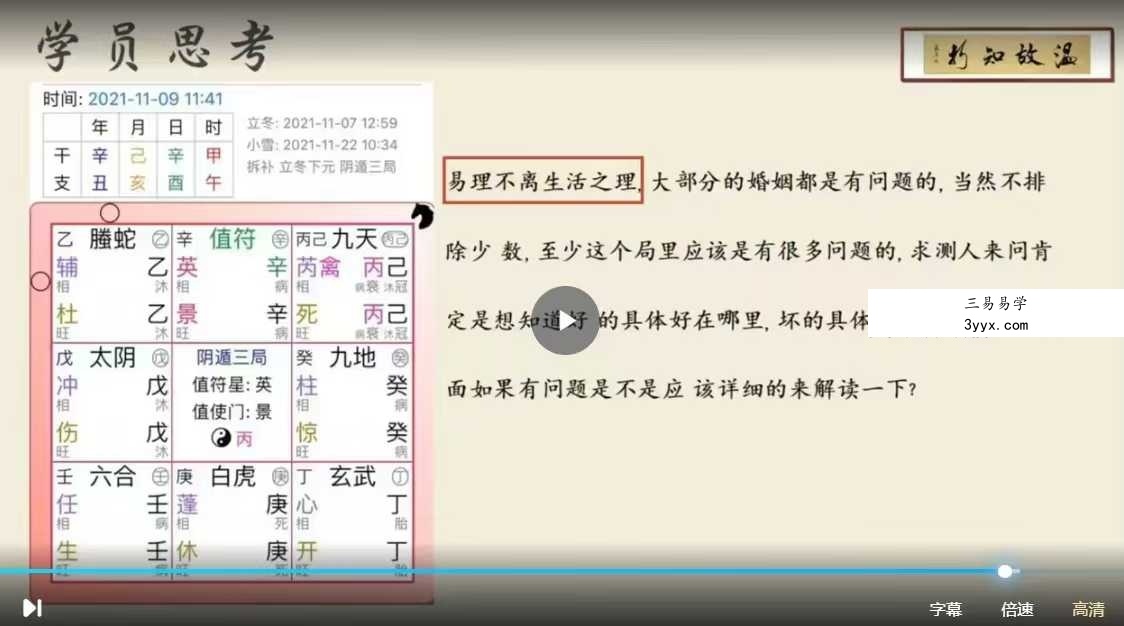 文易复兴 奇门遁甲（第三期）实战特训营10集 资料图片