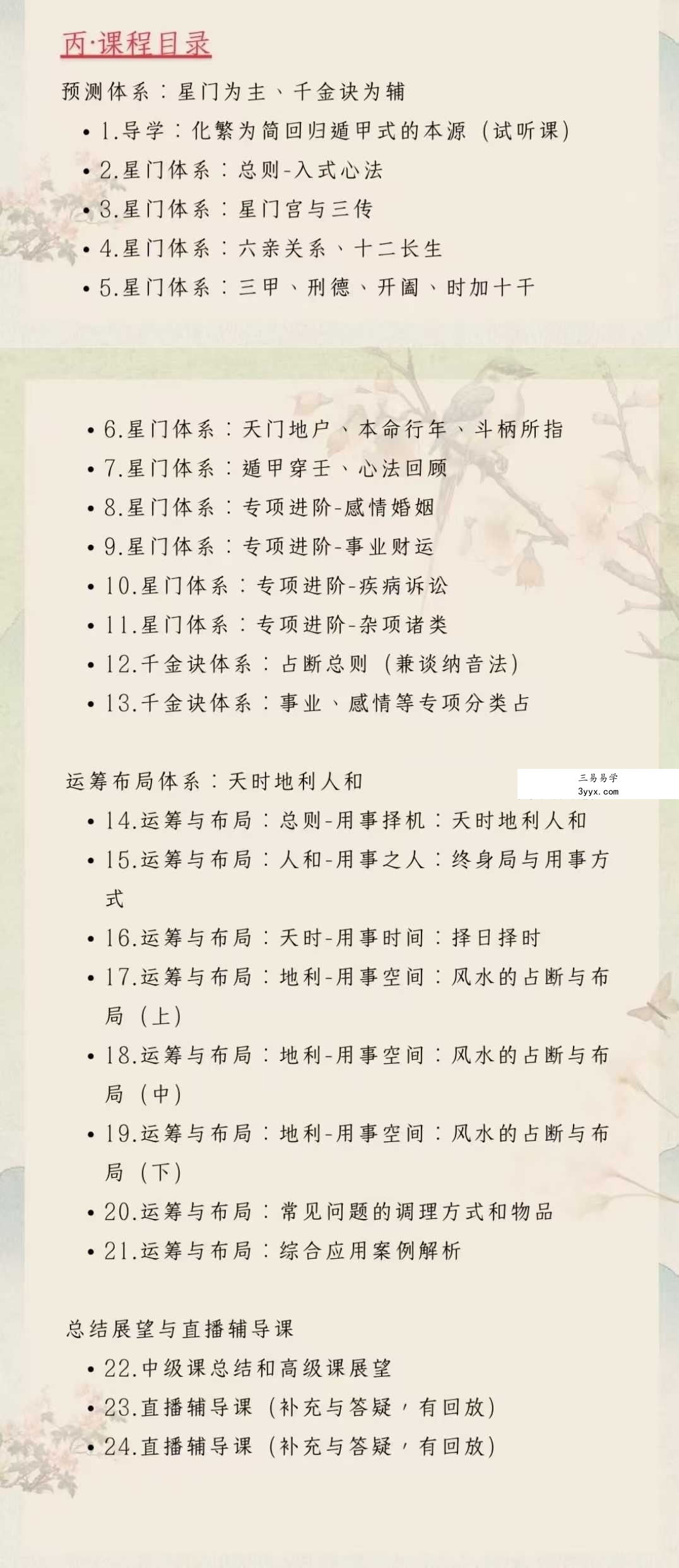 玄而未决奇门遁甲中级班22集+资料 资料图片
