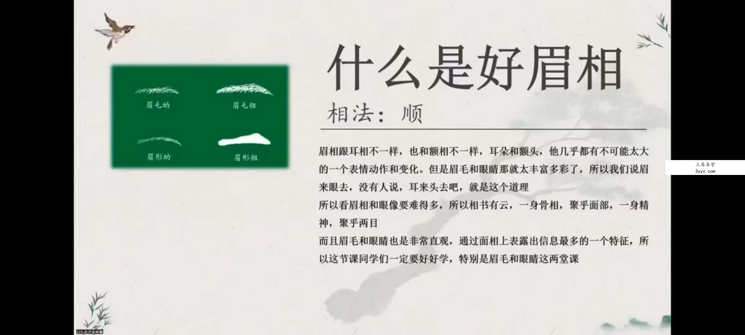 白礼老师《说相-国学面相视频直播课》10集视频 资料图片