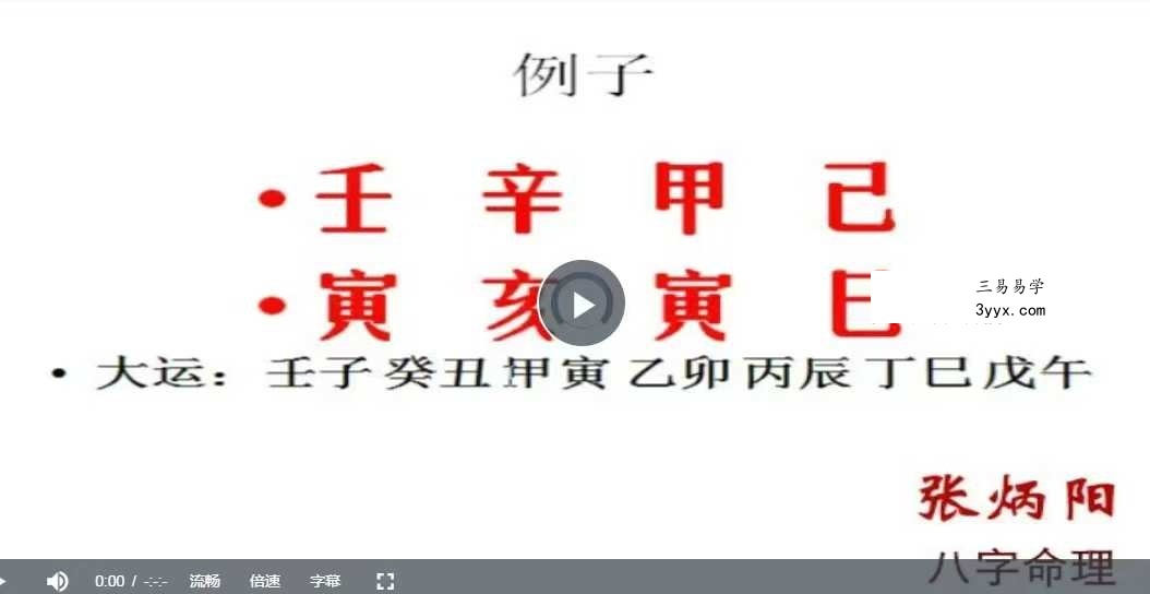 张炳阳《解说滴天髓》68集 资料图片