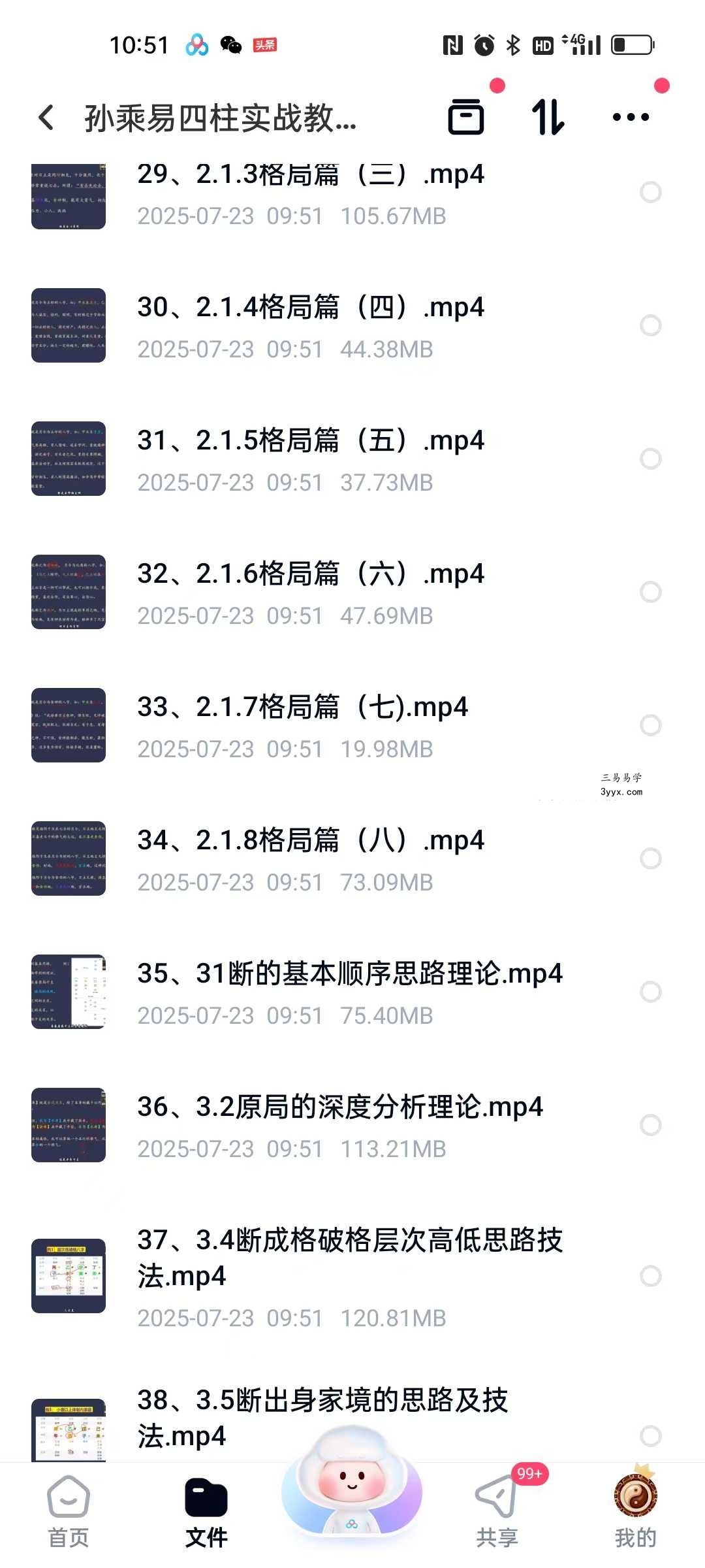 孙乘易 四柱八字实战教学62集 资料图片
