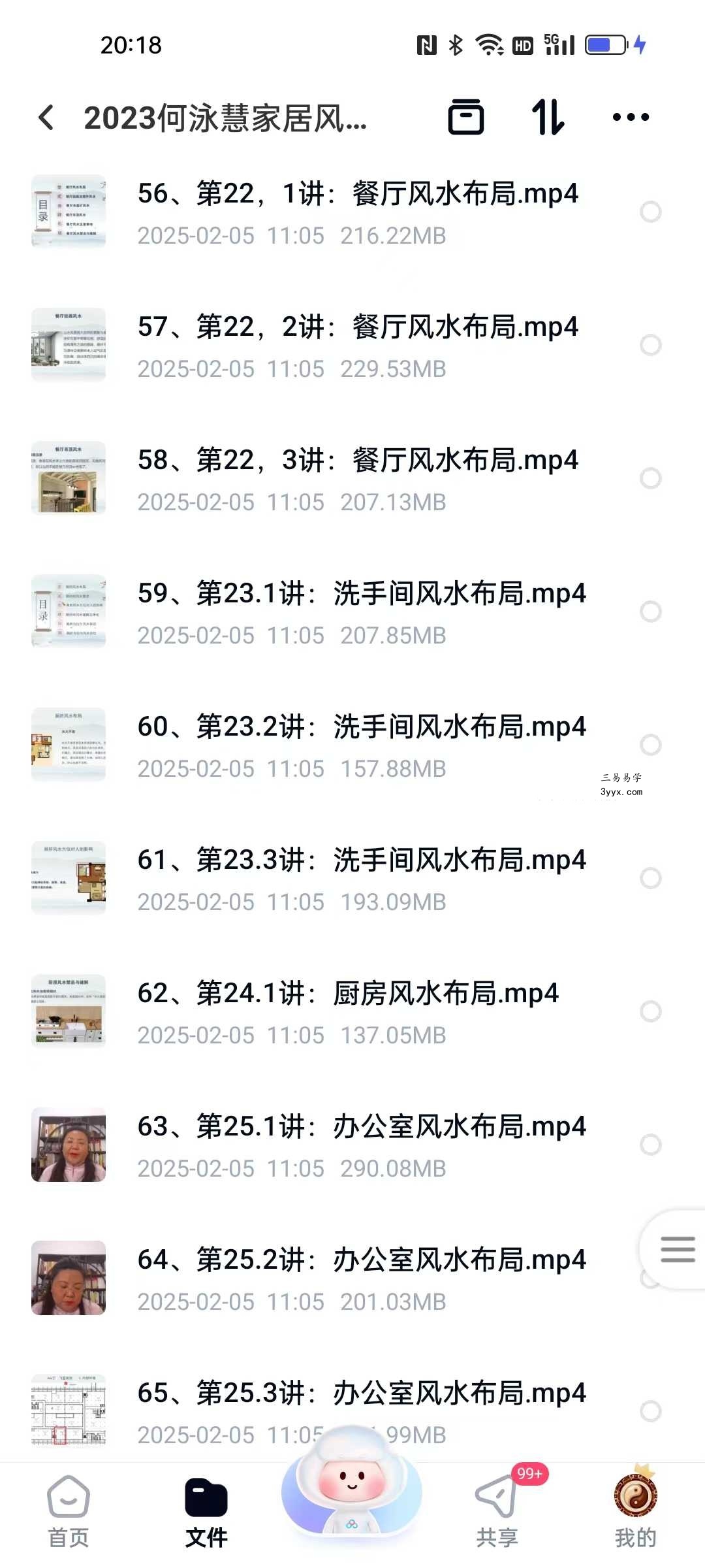 2023年何泳慧家居风水全套课程视频79集 资料图片