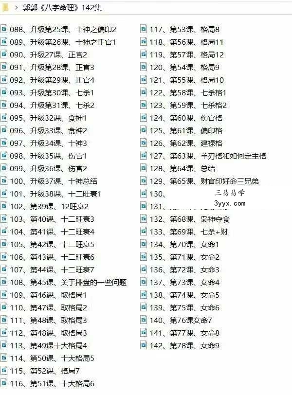 郭老师《八字命理》142集 资料图片