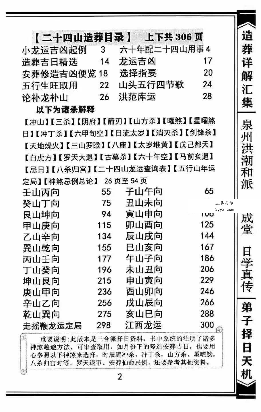 泉州洪潮和派 继成堂《二十四山造葬汇集》308页 资料图片