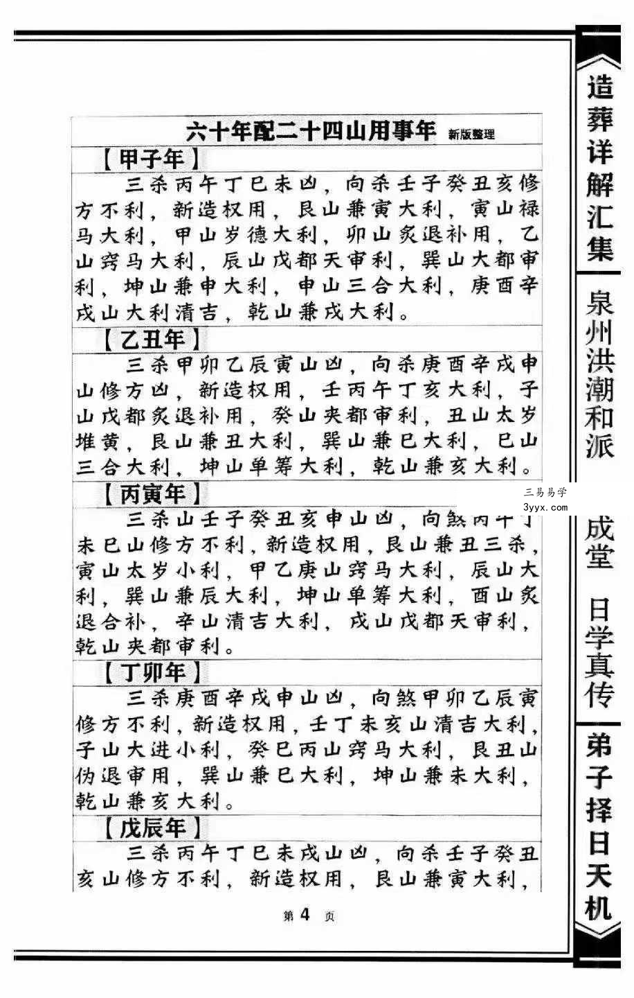 泉州洪潮和派 继成堂《二十四山造葬汇集》308页 资料图片