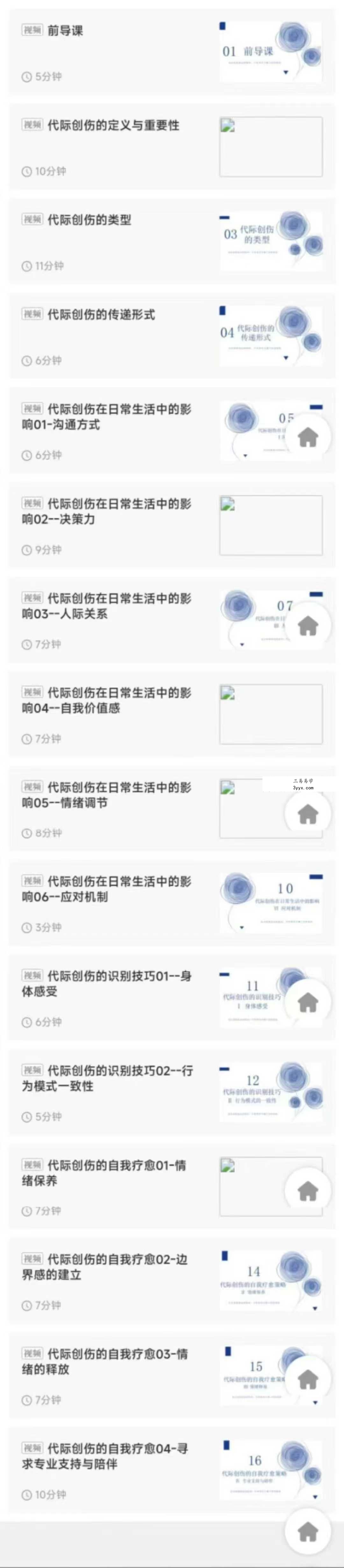 楚惜 代际创伤的察觉与自我疗愈之旅16集视频 资料图片