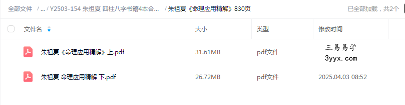 朱祖夏 四柱八字书籍4本合集 资料图片