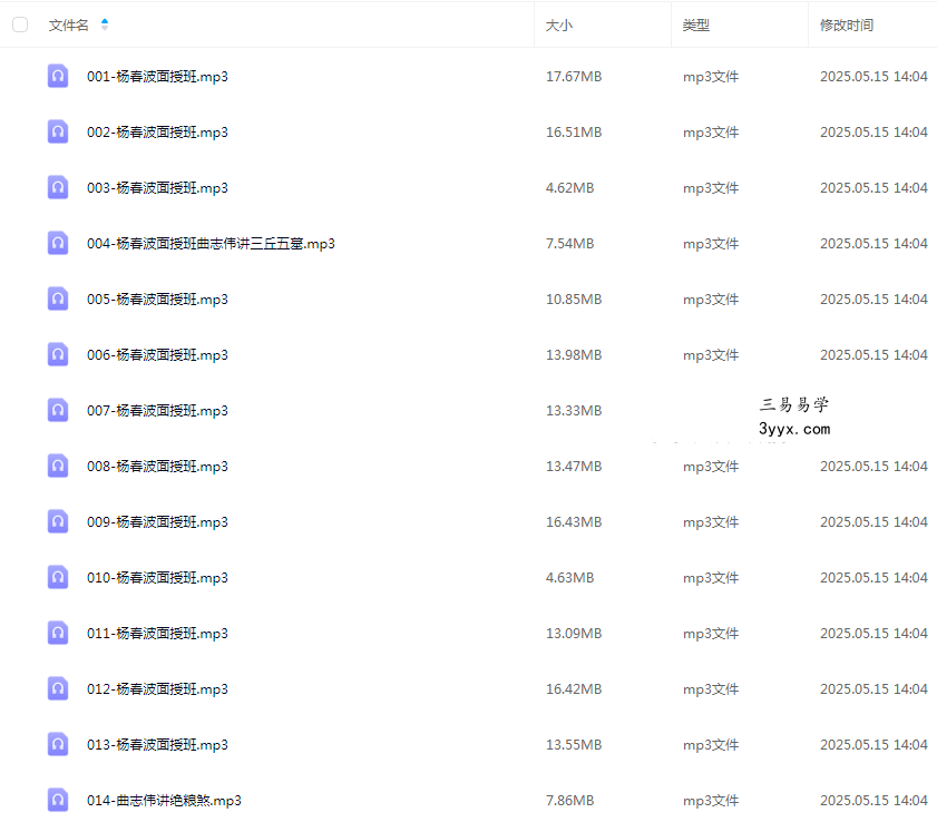 杨春波盲派禄命法网课、面授多套录音合集 资料图片