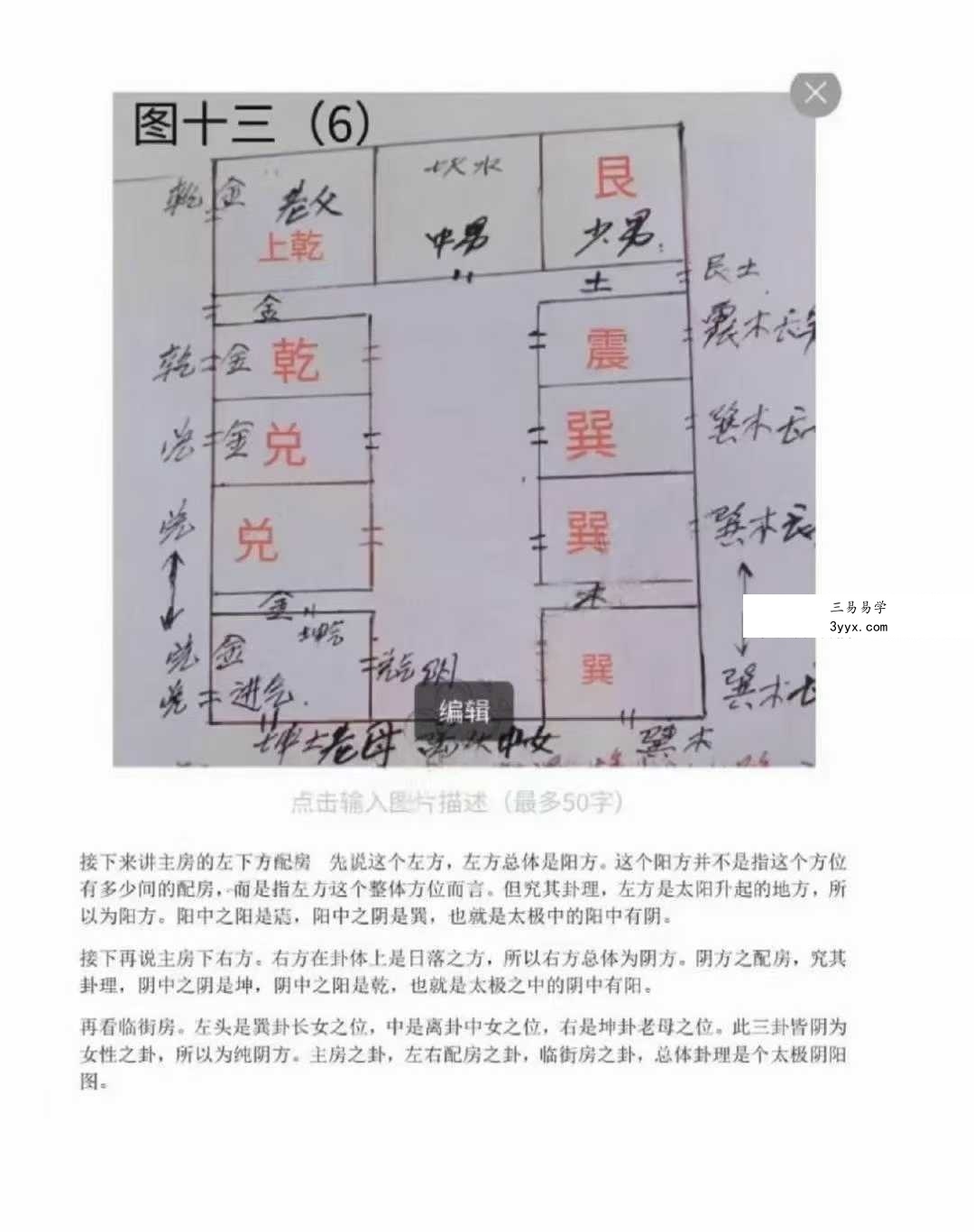 李云奇一宅断《实战案例精华、河洛易宅菁华录》339页 资料图片