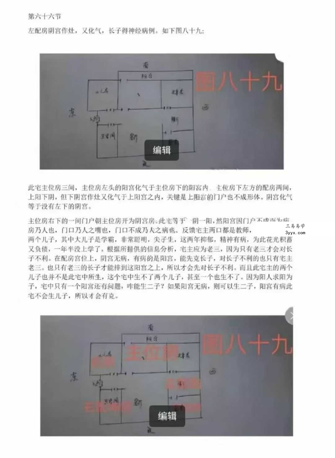 李云奇一宅断《实战案例精华、河洛易宅菁华录》339页 资料图片