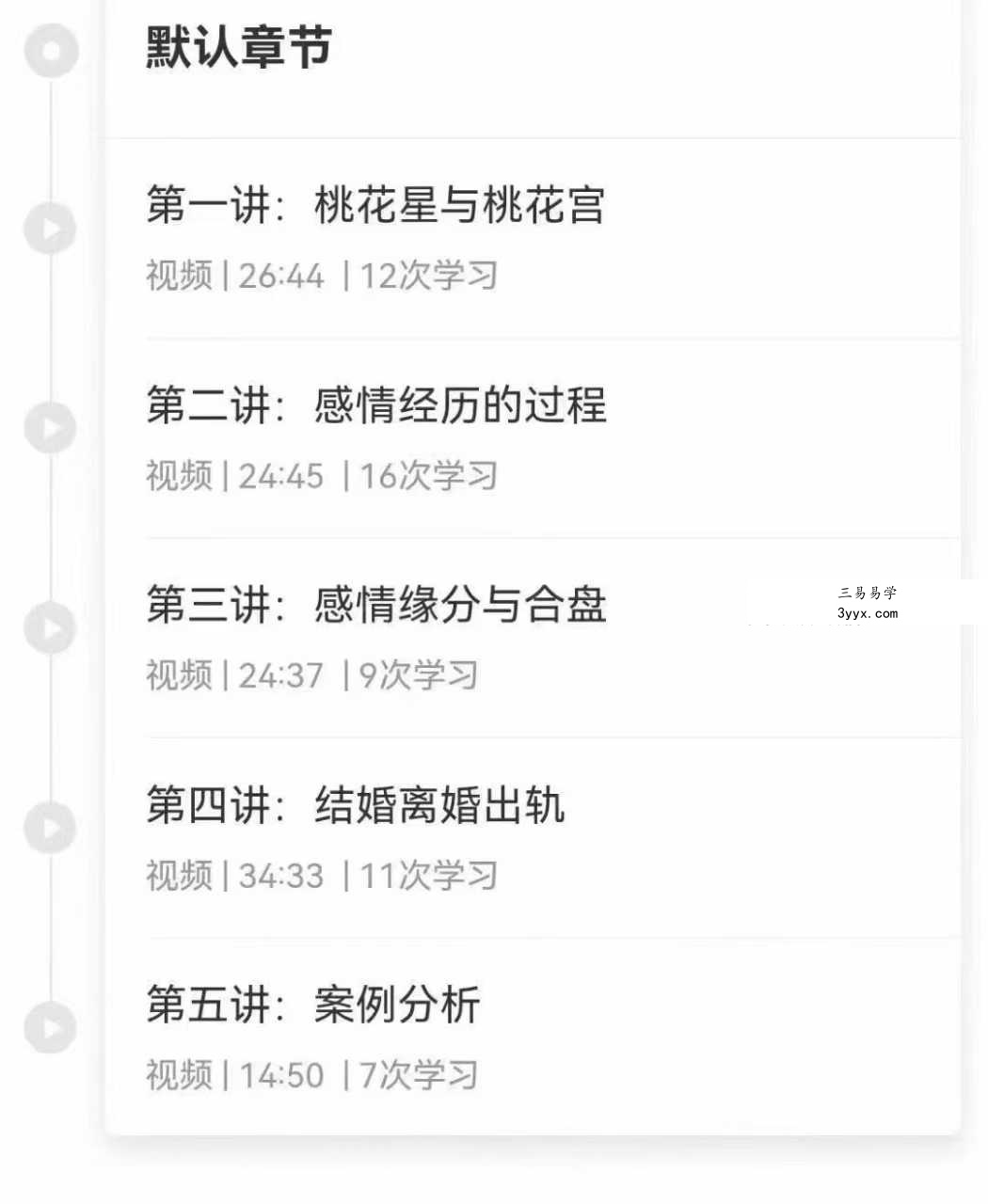 洛元老师 紫微斗数专题系列之《感情专题课》5集 资料图片