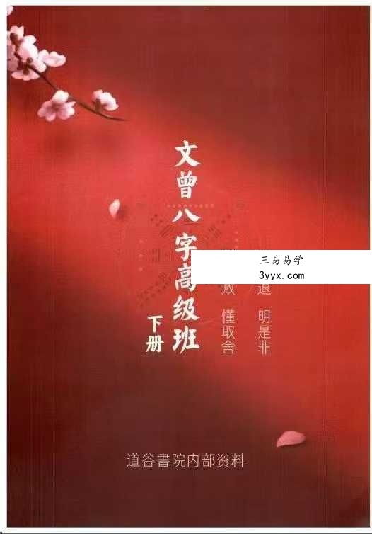 《文曾八字高级班》上册+下册 资料图片