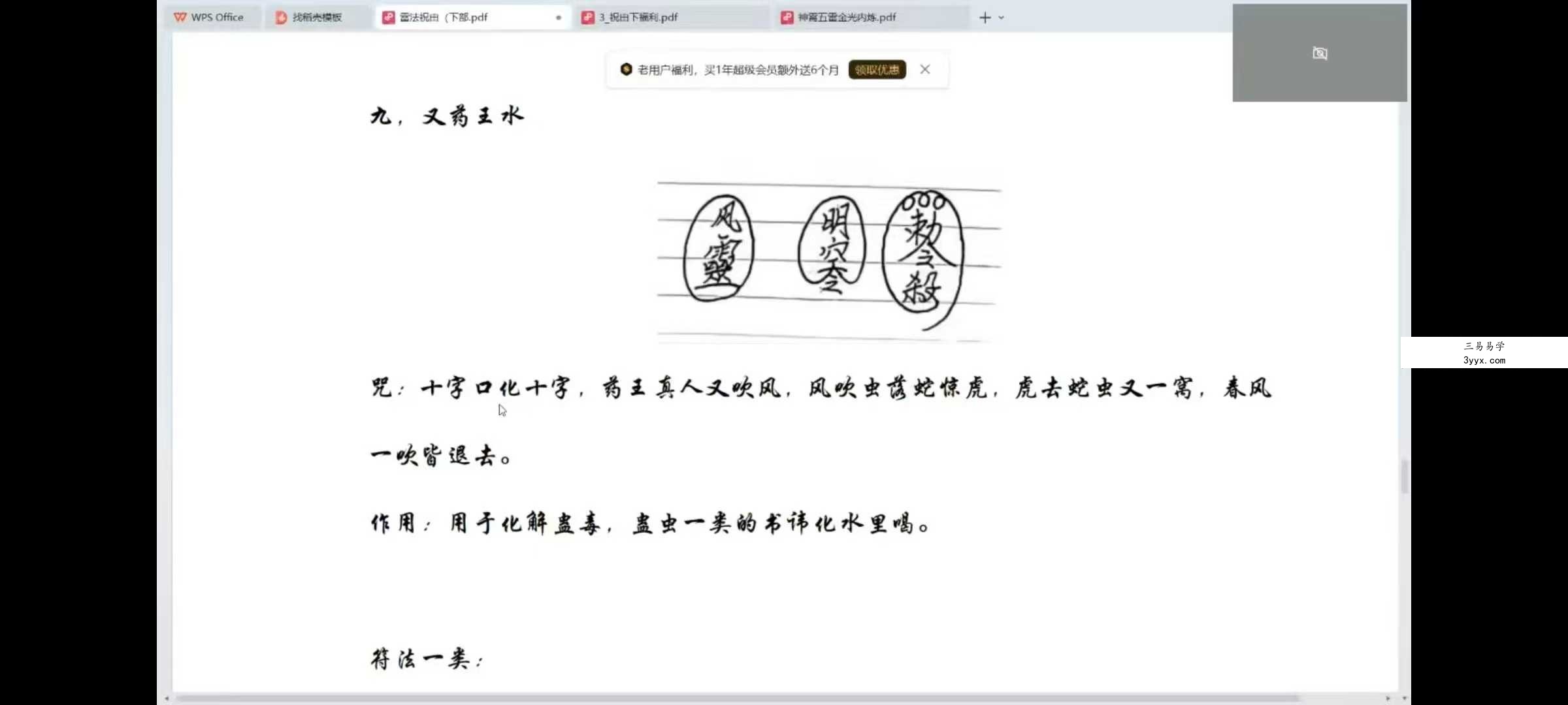 乘云 雷法祝由（下部） 资料图片