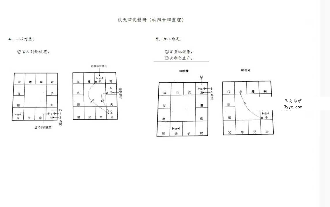 若提孤隐 紫薇斗数钦天四化精研 笔记 498页 资料图片