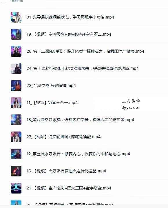 詹唐宁|21天呼吸觉禅冥想系统班30集 资料图片
