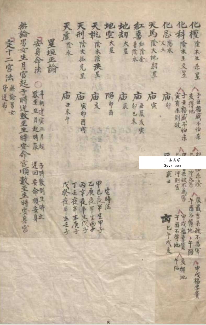 春冈藏本《秘传紫微》152页 资料图片