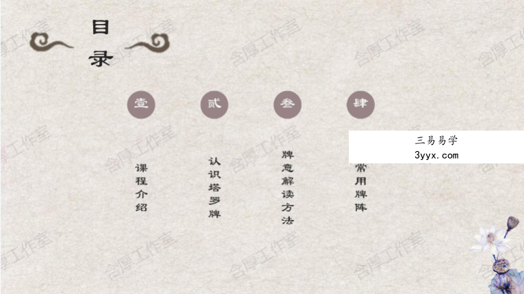 含厚 易道塔罗 初阶+进阶 资料图片