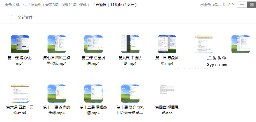 大花2016年钦天紫微斗数初高级班加课题录音40集+11视频+上课笔记 资料图片