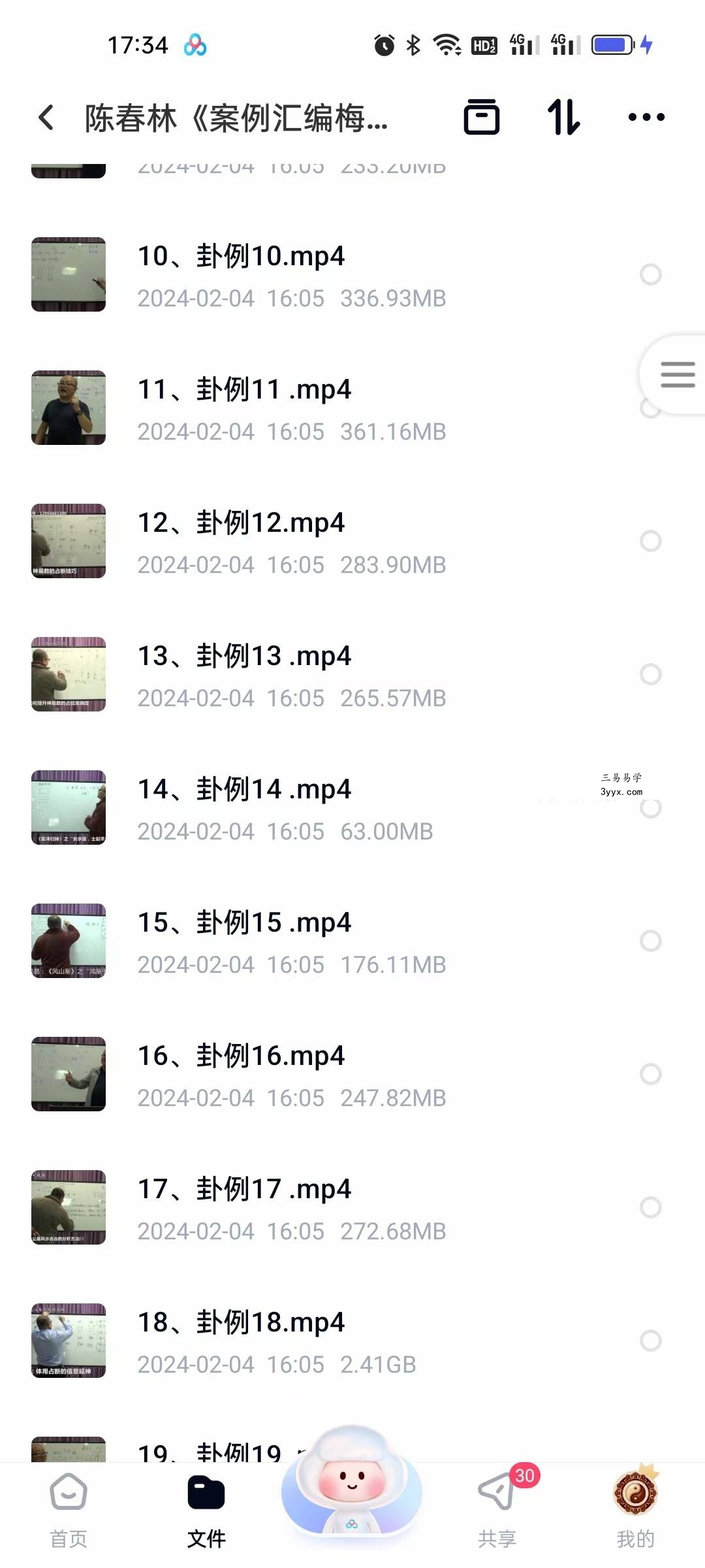 陈春林《案例汇编梅花心易综合实战》81集 资料图片