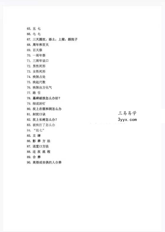 《出黑三天活秘籍》口诀流程（葬后事宜，三天圆坟，头七，五七，七七，百天）61页 资料图片