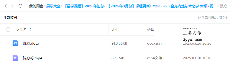 金光内炼法术必学 音频+视频+文档 资料图片