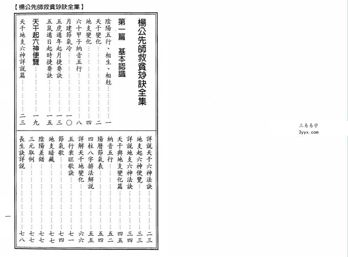 杨太雄《杨公先师救贫妙诀全集》390页 资料图片