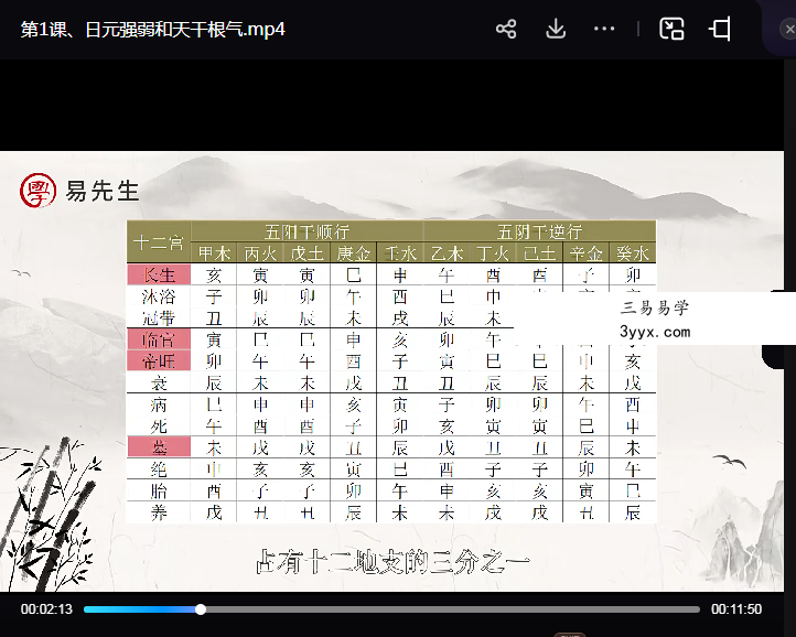 赵泽八字中级班26集视频 资料图片