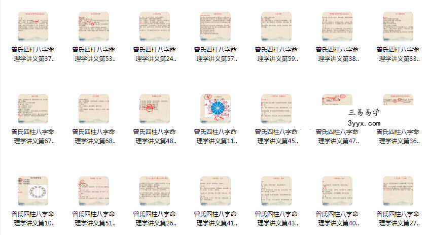 曾氏易学 曾勇《四柱八字讲义 第一册》70集 资料图片