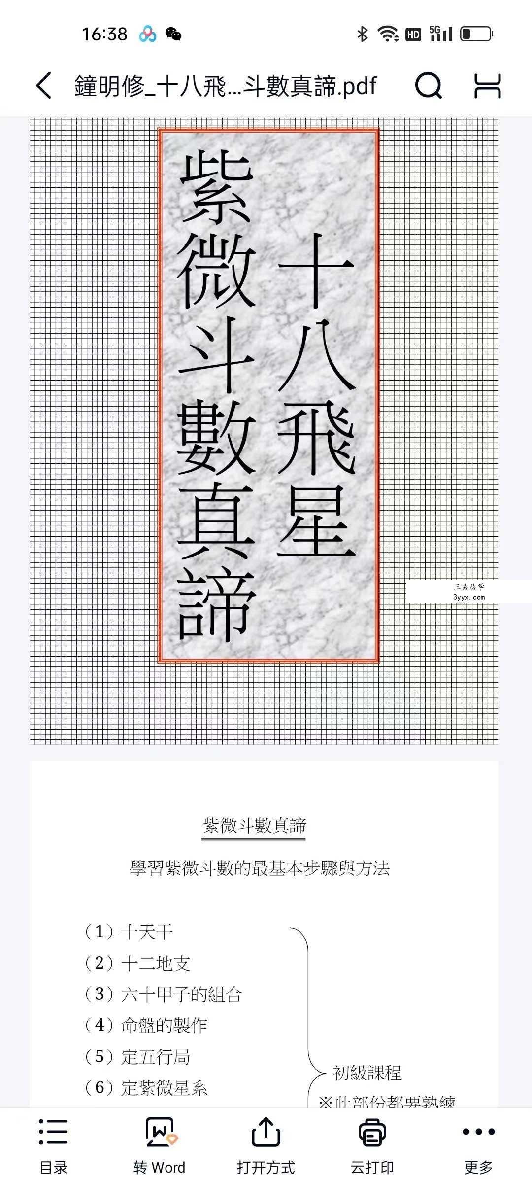 吕修全《紫微斗数诀要》+（蔡明宏名徒）钟明修《课堂笔记》 资料图片