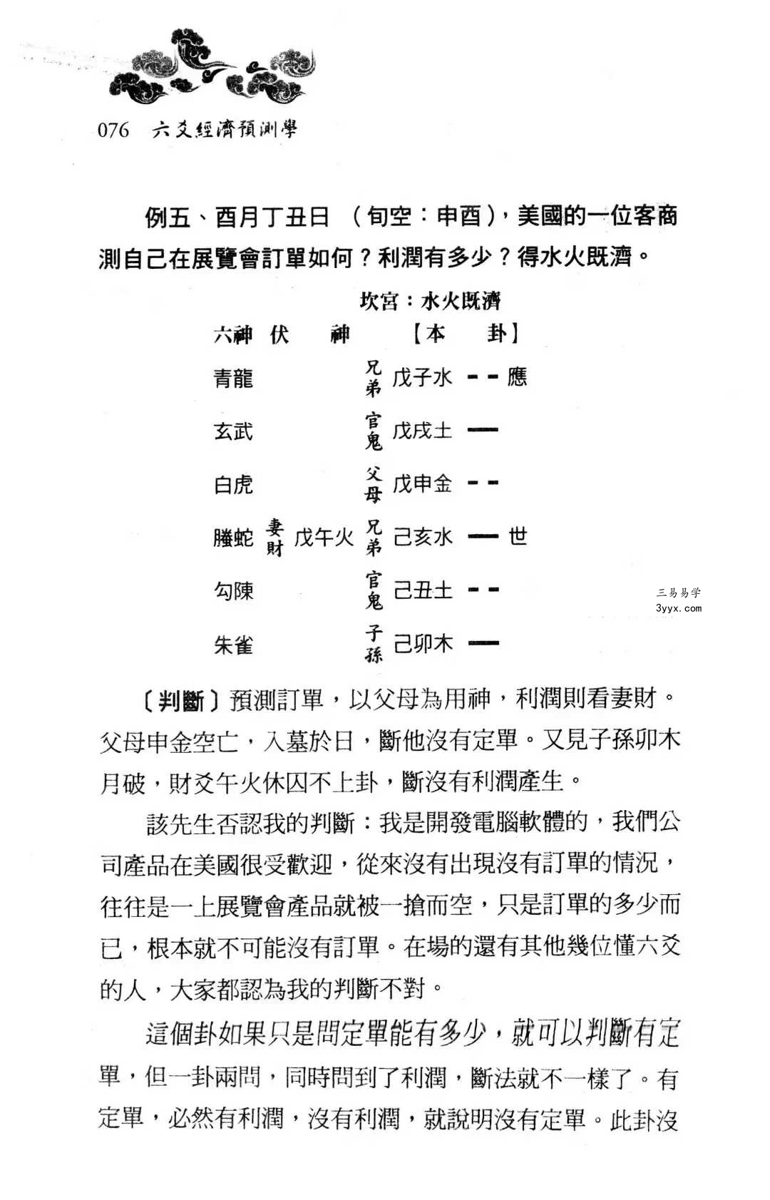 王虎应《六爻经济预测学》502页 资料图片