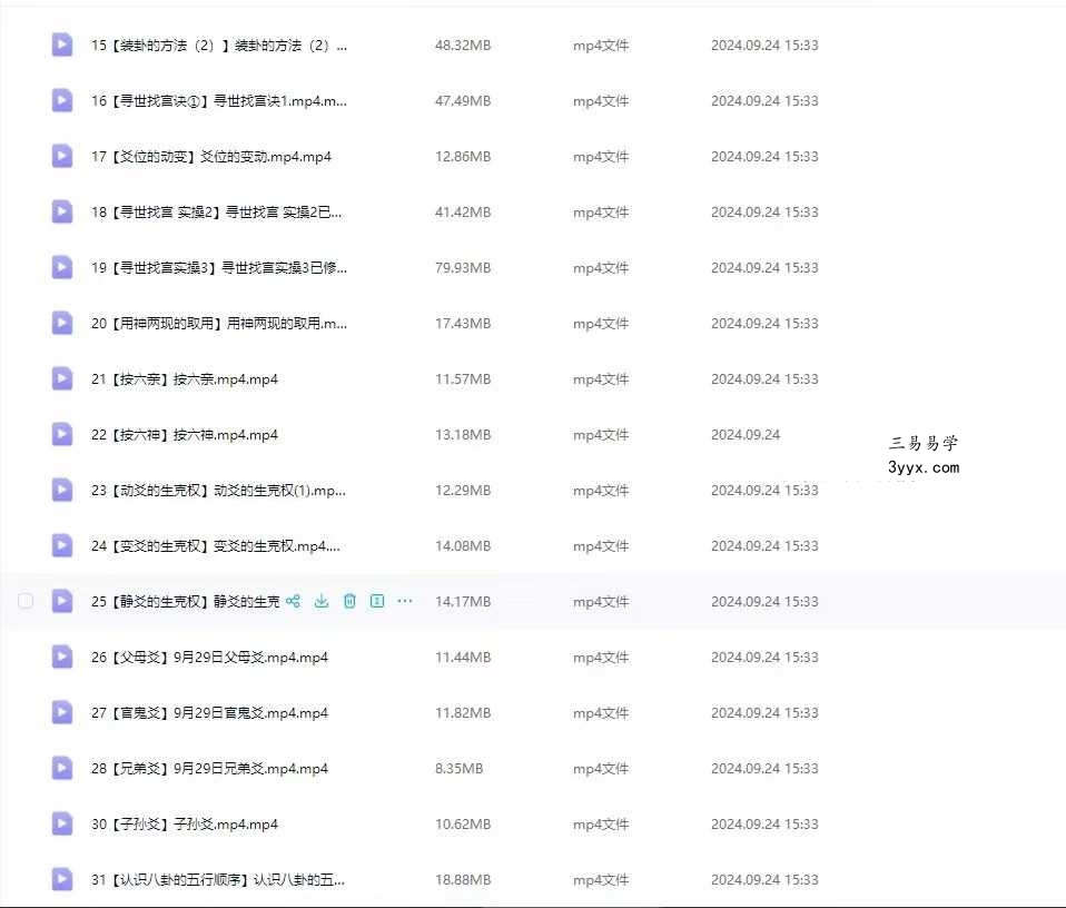 晟煜六爻 初级班+高级班 资料图片