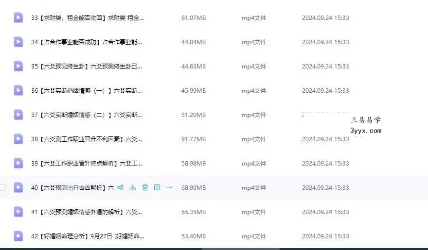 晟煜六爻 初级班+高级班 资料图片