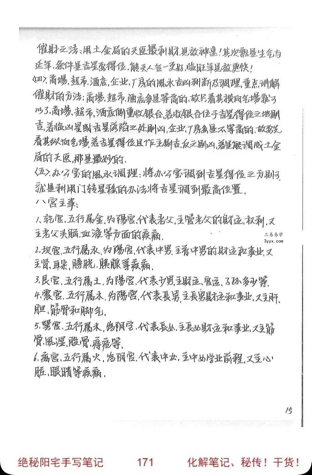 绝秘阳宅手写笔记资料 弟子班绝密资料8套合集 共365页 资料图片
